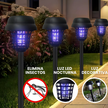 SolarKiller: Lámpara solar antimosquitos 3 en 1