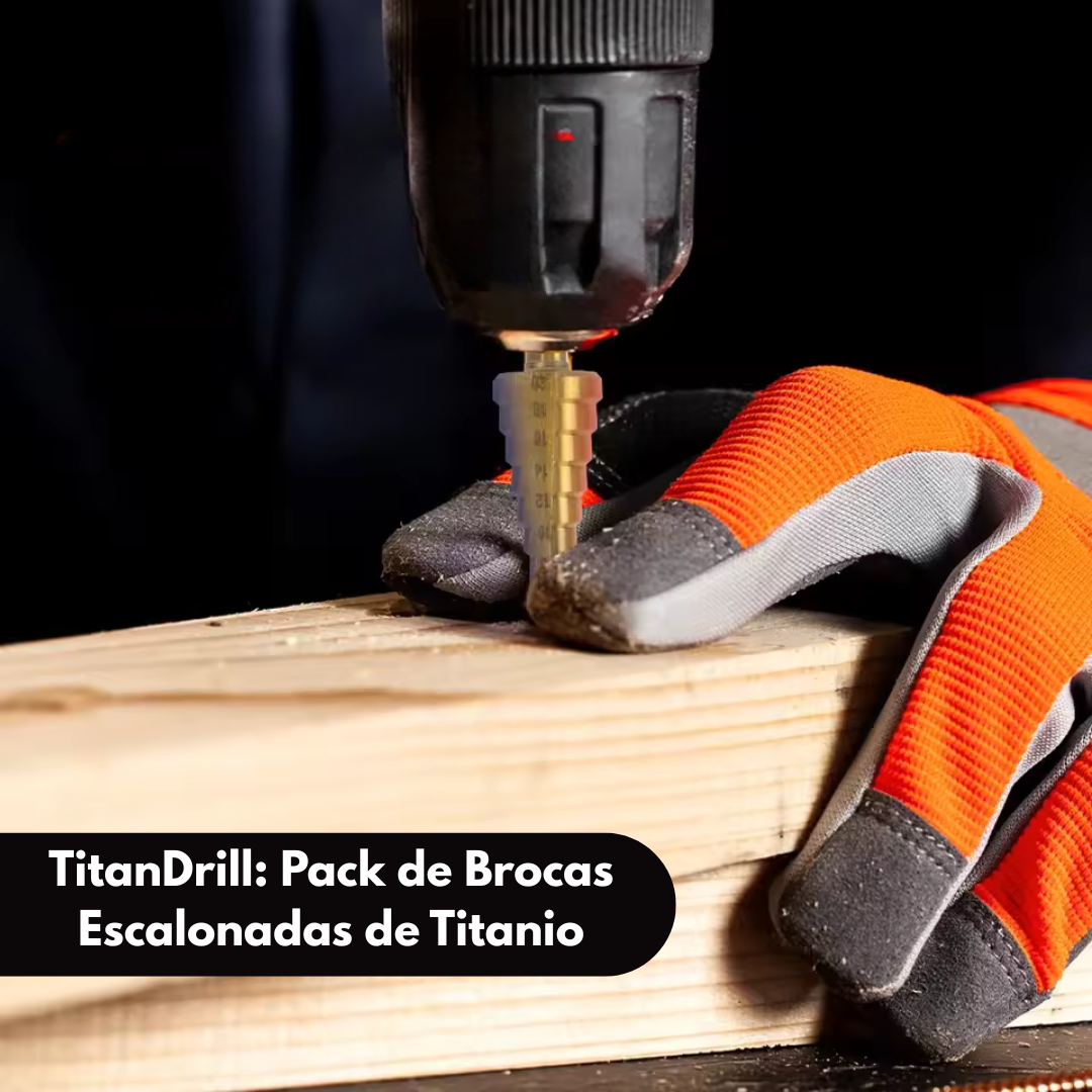 TitanDrill: Pack de Brocas Escalonadas de Titanio