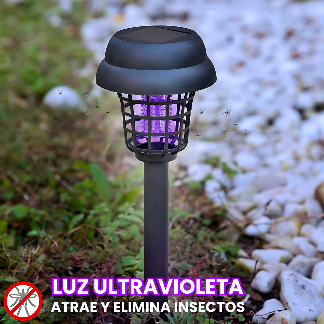 SolarKiller: Lámpara solar antimosquitos 3 en 1