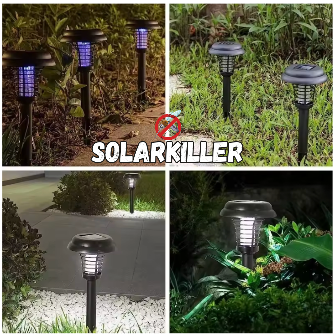 SolarKiller: Lámpara solar antimosquitos 3 en 1