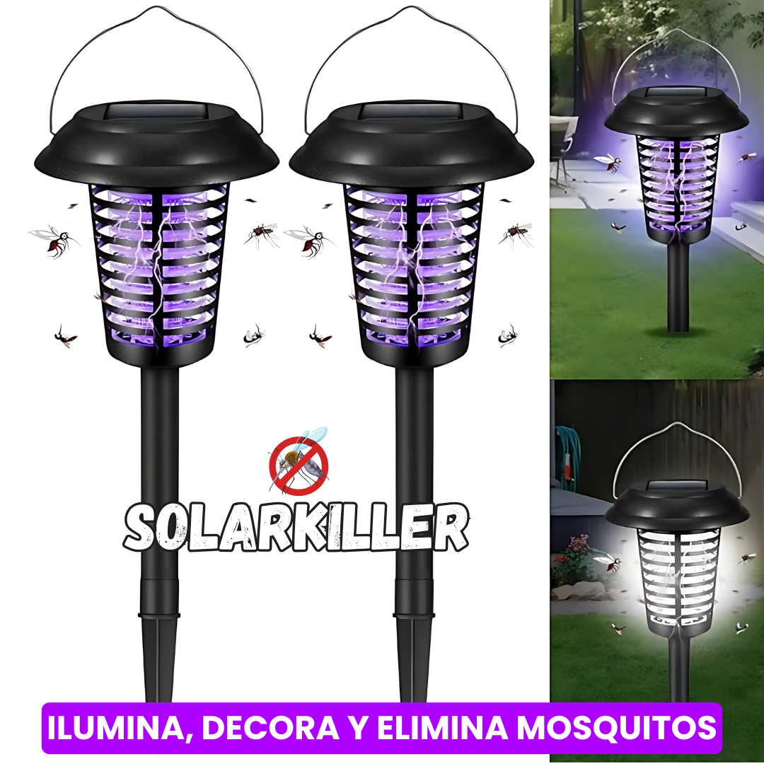 SolarKiller: Lámpara solar antimosquitos 3 en 1